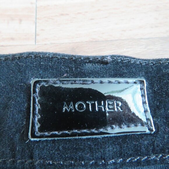 MOTHER The Charmer in My Life As A Snow Bunny Black Velvet Pants - Size 31 - Picture 13 of 14